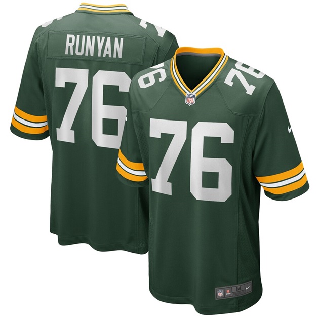 mens nike jon runyan green green bay packers player game jersey